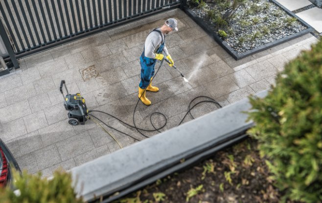 RenWash driveway cleaning services in Seaton Delaval