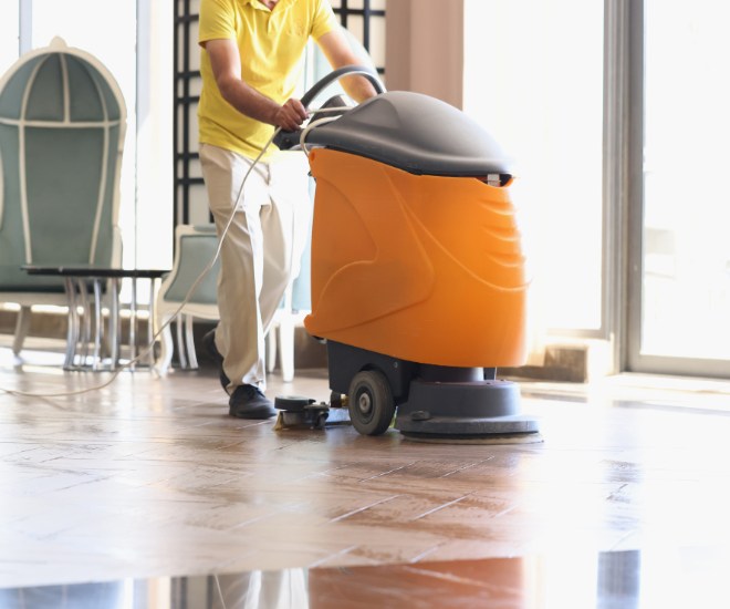 What is industrial floor cleaning